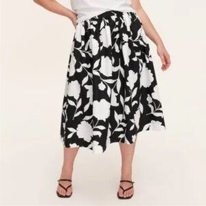 Kate Spade x Target Floral Black and White Skirt